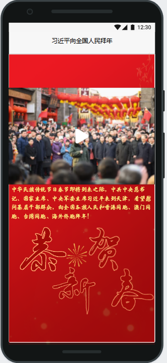 习近平向全国人民拜年