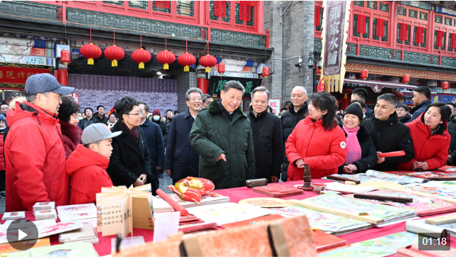 习近平春节前夕在天津看望慰问基层干部群众