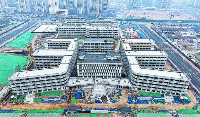 市直初中（天香学校）项目建设进入收尾阶段