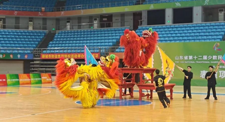 东方武术学校舞狮队斩获省民运会表演项目桂冠
